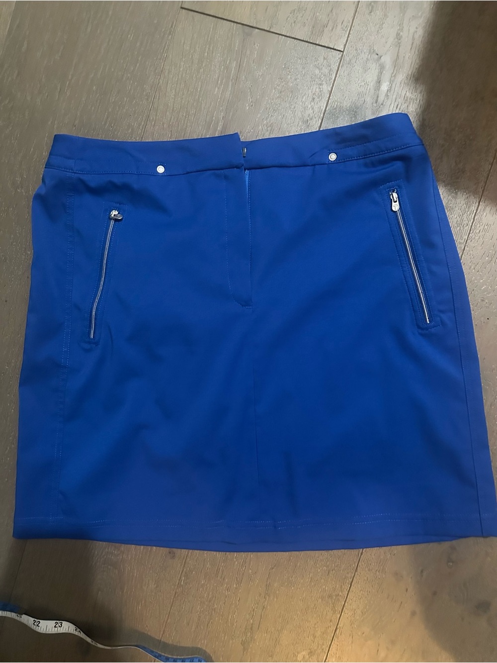 Jamie Sadock Blue Golf Skort Skirt Size 8 Zip Pockets